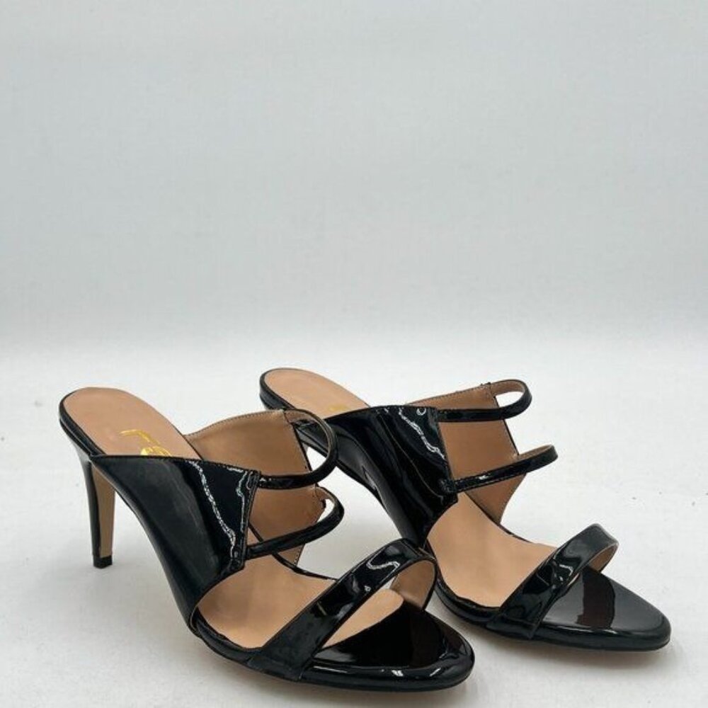 FSJ Women Comfortable Strappy Sandals Open Toe Thick High Heel Mule
